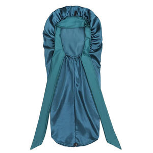 Long Satin Locs <span class=keywords><strong>Bonnet</strong></span> Tresses Cheveux Twist Turban Headwrap Slap Fermé Double Couches <span class=keywords><strong>Nuit</strong></span> Sommeil Soie Caps Cyclisme Chapeaux - Product Image 2