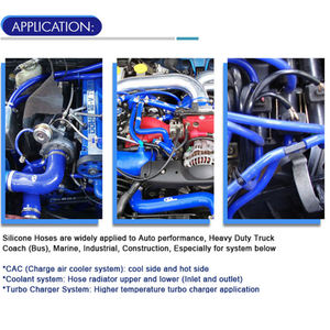 Penjualan Langsung Pabrik Suku Cadang Otomotif Selang Silikon Intake Intercooler Multi-warna Selang Silikon Radiator Universal - Product Image 5