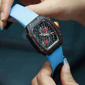 Lightweight Limited Edition 27-04 Luxury Carbon Fiber Rubber Alarm Mens Watch Business Social Floating Tourbillon <b>Automatic</b> - Product Image 1