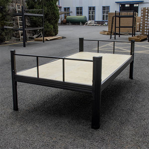 Hiện Đại Tiết Kiệm Không Gian Màu Đen Nhà Ký Túc Xá Căn Hộ Có Thể Mở rộng Có Thể Gập Lại Chuyển Đổi Thép Kim Loại Giường Đôi - Product Image 1