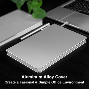 A4 A5 A6 tùy chỉnh Emboss hoặc UV laser logo bìa cứng nhôm Bìa kim loại nhỏ điều hành Memo Nhật Ký Tạp Chí máy tính xách tay - Product Image 3