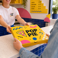 Individuelle Logo-Pizzakartons 10 12 14 15 16 18 24 Zoll Wellpappe Takeaway-Boxen für Lebensmittel-Einzelhandel