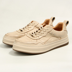 Zapatillas Casuales Blancas para Hombre, con Cordones, Acolchadas, de Cuero, Estilo Juvenil - Product Image 5