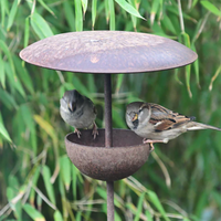 Mangeoires à oiseaux JH-Mech Garden, résistantes aux intempéries, design moderne, décoratives, en acier résistant à la rouille, durables, pour extérieur.