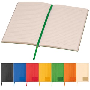 Cuaderno de Tapa Blanda de Cuero PU Acanalado Tamaño A5, Páginas de Papel con Tacto Suave, Impresión Offset, Bloc de Notas Portátil, Diario Promocional - Product Image 2
