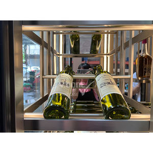 Vitrinas termoeléctricas para colección de vino, vitrinas termoeléctricas para almacenamiento de bar en casa con luces LED silenciosas e independientes de 18 botellas - Product Image 4