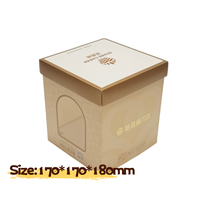 Boîte à gâteau pliable personnalisée avec logo, emballage cadeau jetable pour desserts, pour marques de pâtisserie commerciales