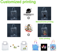 Sacs en plastique PVC bon marché UIOWIO, sacs à main promotionnels personnalisés avec logo, sacs cosmétiques transparents, sacs d'expédition publicitaires