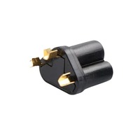 Cadre interne pour fiche banane de style Mickey Mouse ZX (matériaux PBT et cuivre, noir/doré) pour adaptateurs secteur et appareils électroménagers