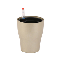 Jardinière auto-arrosante en plastique avec indicateur de niveau d'eau. Idéal pour le jardinage à domicile et la décoration de bureau. Utiliser le procédé de peinture et de cuisson