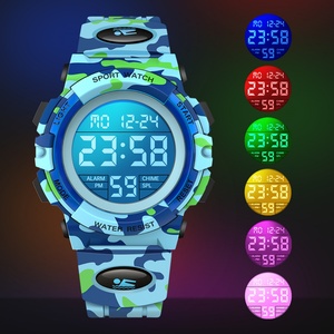 Kids Watch 3-15 Year Old Boy Outdoor Sport Multifunction <b>Timer</b> LED Silicone Waterproof Watch Alarm Calendar Analog Digital Watch - Product Image 4
