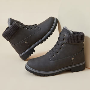 حذاء برقبة مستديرة جديدة للرجال من الجلد في الكاحل حذاء برقبة يومي غير رسمي ورخيص ولطيف - Product Image 6