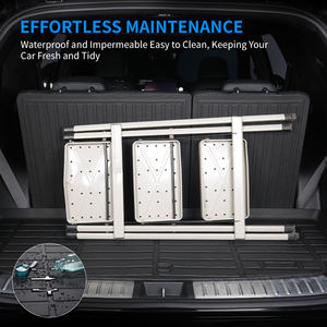 Alfombrillas 3D para Todo Clima para Vehículos, Alfombrillas Antiarañazos para el <span class=keywords><strong>Interior</strong></span> del Automóvil, para Volkswagen VW Tiguan 2009-2017, Alfombrillas para Asientos Traseros y Maletero - Product Image 4