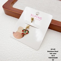 XUPING Sieraden Trendy 14K Goudkleurig Verguld RVS Navelringen Kubieke Zirkonia Ster/Aardbei/Hart/Vlinder