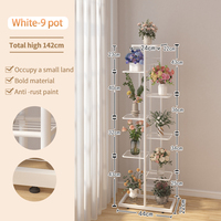 Support pour plantes d'intérieur en métal à 9 niveaux avec support pour pots de fleurs, étagère de jardin florale multicouche