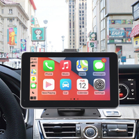 Autoradio portable HD 7 pouces sans fil avec écran tactile CarPlay, lecteur MP5, placement sur tableau de bord, GPS intégré, Android Auto, mains libres