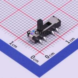 SS-3336S-02-L3 Slide Switch SMD Switch Double Pole Three Throw Rectangle Pin Header Gull Wing Type 13mm - Product Image 1