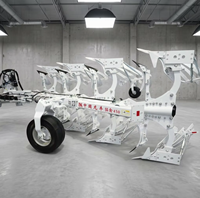 Charrue semi-remorquée réversible série Raptor avec dégagement de sécurité hydraulique et largeur de travail variable pour tracteur de grande taille