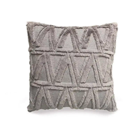 Housse de coussin en polyester à motif géométrique moderne nordique unique Innermor, à rayures carrées, fermeture éclair, tissée