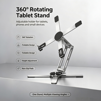 Support pour ordinateur portable ergonomique Great Roc, base rotative à 360°, support pliable en métal X, support portable pour ordinateurs portables de 10 à 17 pouces