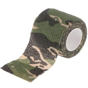 Custom Nylon Camouflage self-adhesive Velcroes Elastic Patch Velcroes Adjustable Cable Ties Camouflage nylon fabric Velcroes