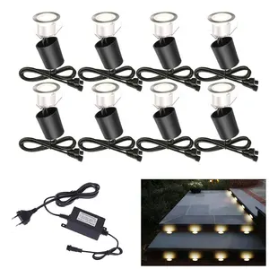 Led Floor Decking Light 12V 6W IP67 Outdoor Underground Buried Lamp Exterior Recessed Wall Stair Terrace Paver Spotlight