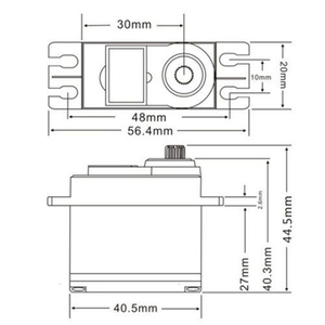Venta al por mayor de engranajes metálicos digitales PDI 6221MG PDI- 20KG de gran torque y 180 grados para piezas de repuesto de helicópteros RC - Product Image 6