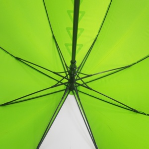 Parapluie de golf vert et blanc avec logo personnalisé, parapluie droit semi-automatique de grande taille pour la promotion de la marque, cadeau résistant au vent fort - Product Image 2