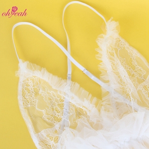 Babydoll transparente de malla para chicas calientes Lencería transparente de encaje sexy ODM Babydolls eróticos cortos - Product Image 6