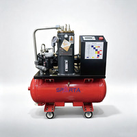 Compresseur d'air mobile portable 8 bars 4,5 kW 7,5 kW avec roues pour la pulvérisation de peinture