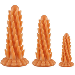 Múltiplas cores luminosa Silicone Spike Butt Plug - Product Image 4