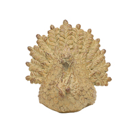 Figurine florale texturée rustique - Décoration artisanale en résine sculptée pour la récolte d'automne et Thanksgiving, objet de collection pour table