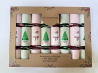 Craquelins de Noël de haute qualité pour l'intérieur, sans feux d'artifice, avec chapeau de fête et petits cadeaux, idéaux comme cadeaux de Noël