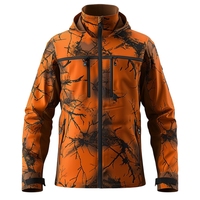 Veste de chasse imperméable et respirante camouflage orange vif