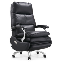 Chaise de bureau ergonomique contemporaine en cuir PU, confortable pour le jeu, le travail à domicile, l'étude ou la salle à manger, pivotante