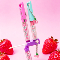 Base de gloss hydratant végétalien en gros avec vitamine E, formule liquide transparente, marque privée et design mignon et attrayant