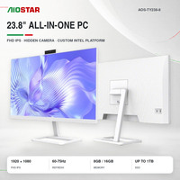 23.8 Inch All in One PC Intel N100 12th 13th 14th Gen Core I3 I5 I7 FHD IPS 75Hz Hidden Camera Business Desktop OEM ODM
