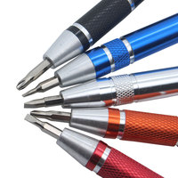Mini Pocket 8 en 1 Multi Tools Pen Kit de destornillador de precisión pluma promocional con destornillador