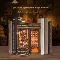 Magasin de baguettes magiques, Académie de magie, baguette magique de Sisyphe, assemblage DIY, petite maison en bois, produits faits à la main, nouveaux ensembles, échelle 1:8