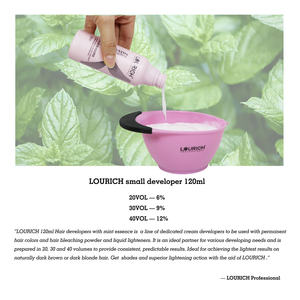 3% 6% 9% 12% <span class=keywords><strong>10</strong></span> 20 30 40 Vol Lourich Tinte para el cabello profesional Oxígeno Peróxido de hidrógeno Blanqueamiento Desarrollador de volumen 1000ml para salón - Product Image 3