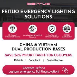 Panneau de signalisation LED thermoplastique réglable FEITUO avec éclairage de secours, utilisé pour la sécurité incendie, OEM ODM, fabriqué au Vietnam - Product Image 6