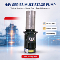 Pompe centrifuge multi-étages verticale H4V60 haute pression pour liquide de refroidissement CNC, destinée aux centres d'usinage par électroérosion, perçage, taraudage et convoyeur de copeaux de fer