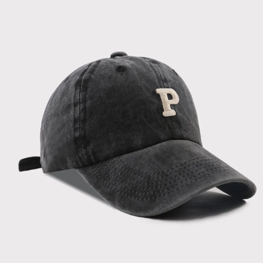 Hotsale con logo personalizzato ricamo p 6 pannello unisex vintage casual basic traspirante regolabile cappellino da baseball per sport all'aria aperta