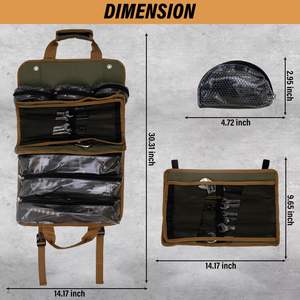 Free sample High Quality Multi-Function Outdoor Roll-Up Tool Bag with Heavy Duty Canvas Tool Bag Veto Tools Bucket Bag - Product Image 3