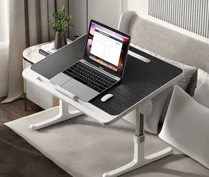 조정 가능한 침대 테이블 트레이 컴퓨터 책상 높이 및 각도 조절 휴대용 노트북 스탠드 대형 침대 책상 노트북