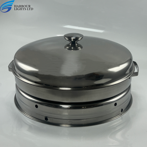 Malasia Chafing Dish Bandejas divididas Dome Set Cerámica Buffet Servidor Vapor Acero inoxidable Buffet Calentador de alimentos - Product Image 5