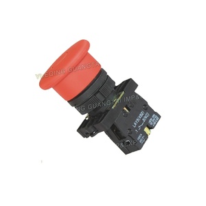 Botón de emergencia del interruptor eléctrico de cabeza de hongo rojo de alta calidad - Product Image 1