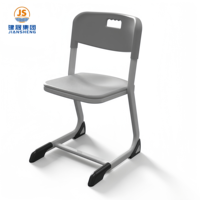 Chaise d'écolier Jiansheng Furniture, haute qualité, durable, ergonomique, écologique, design moderne, en plastique PP.