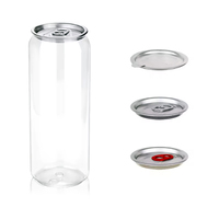 Bouteilles de boisson en plastique PET transparentes personnalisées avec logo, canettes de soda et bouteilles de jus 330ml 500ml