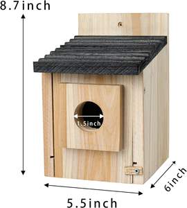 Vente chaude en bois Bluebird House suspendu maison d'oiseau pour l'extérieur prédateur garde perroquet oiseau nichoir nichoir - Product Image 2